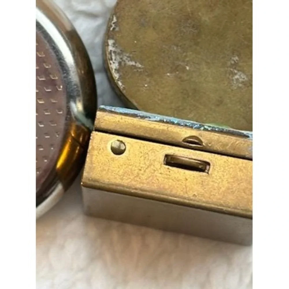 Vintage Pill Box Compact Set of 3 Guilloche Enamel Italian Micro Mosaic